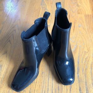 Jeffrey Campbell Hurricane Rain Boots Black Size 8